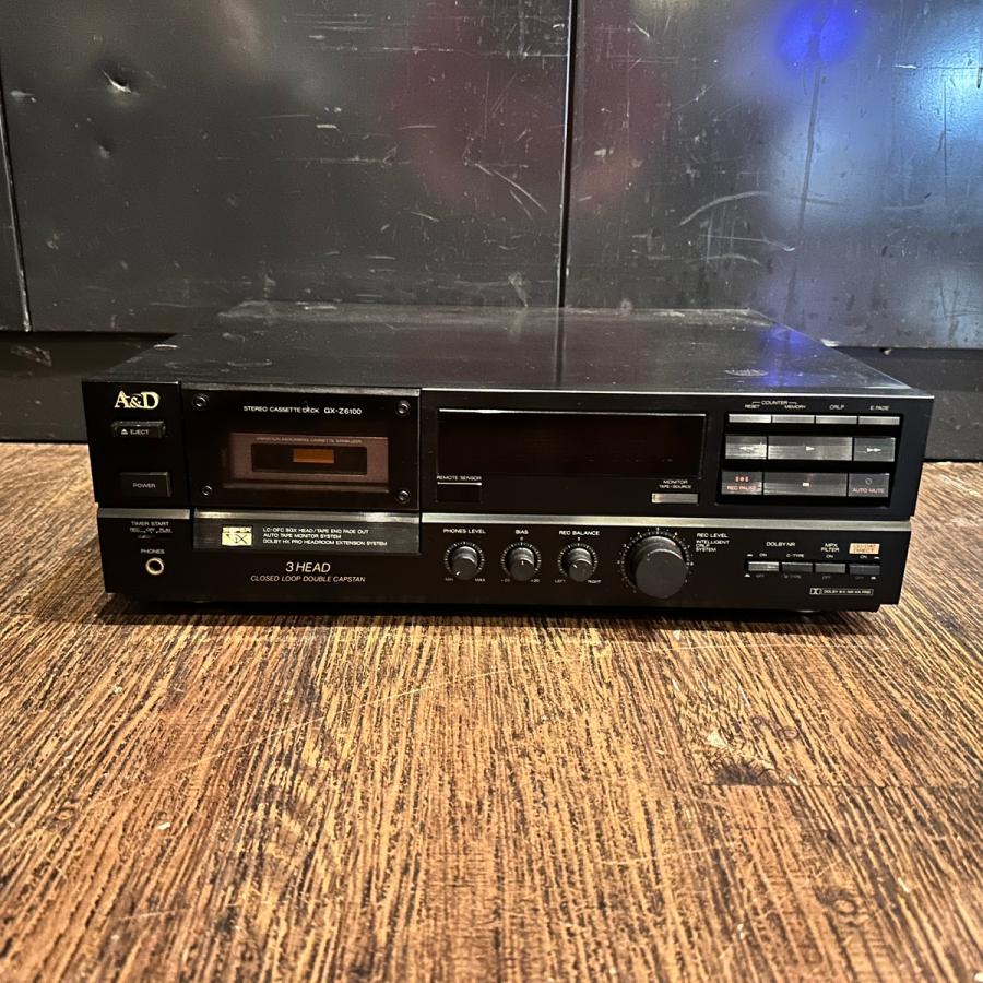 A&D GX-Z6100 3ヘッドデッキ ジャンク ① A&D GX-Z6100 AKAI 3ヘッド ステレオカセットデッキ 1989年製 アカイ