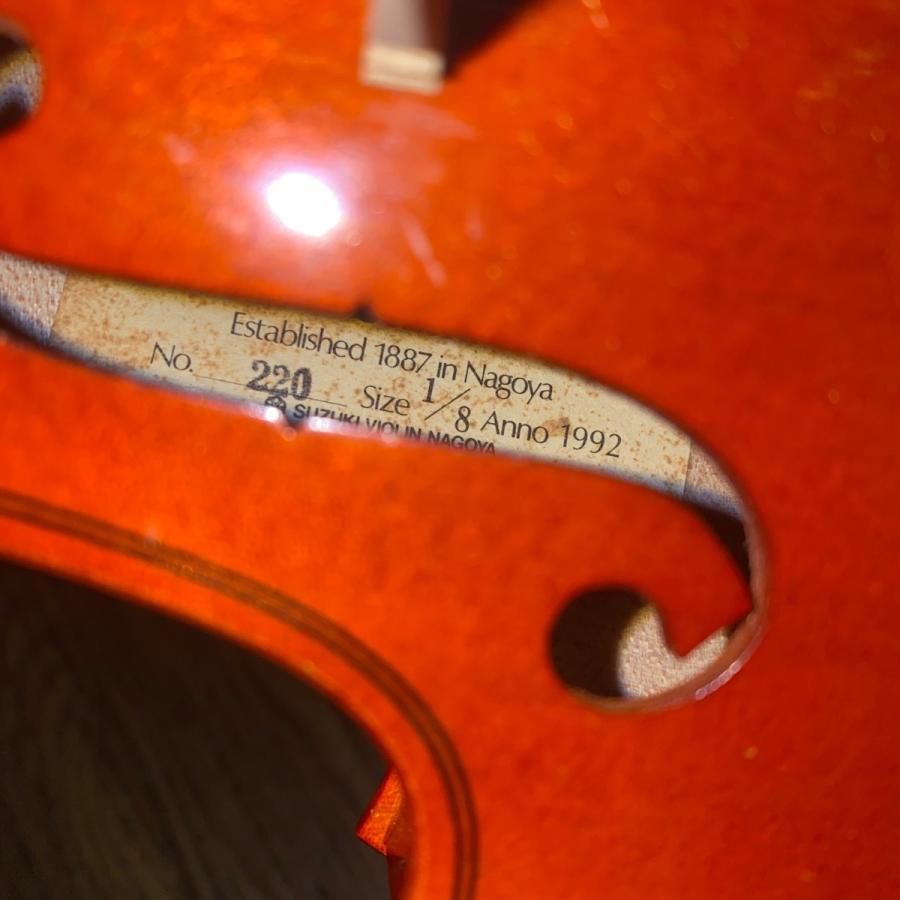 1／8スズキバイオリン　Anno2017 スズキ SUZUKI No.220 1/8 1992年 String Instrument バイオリン