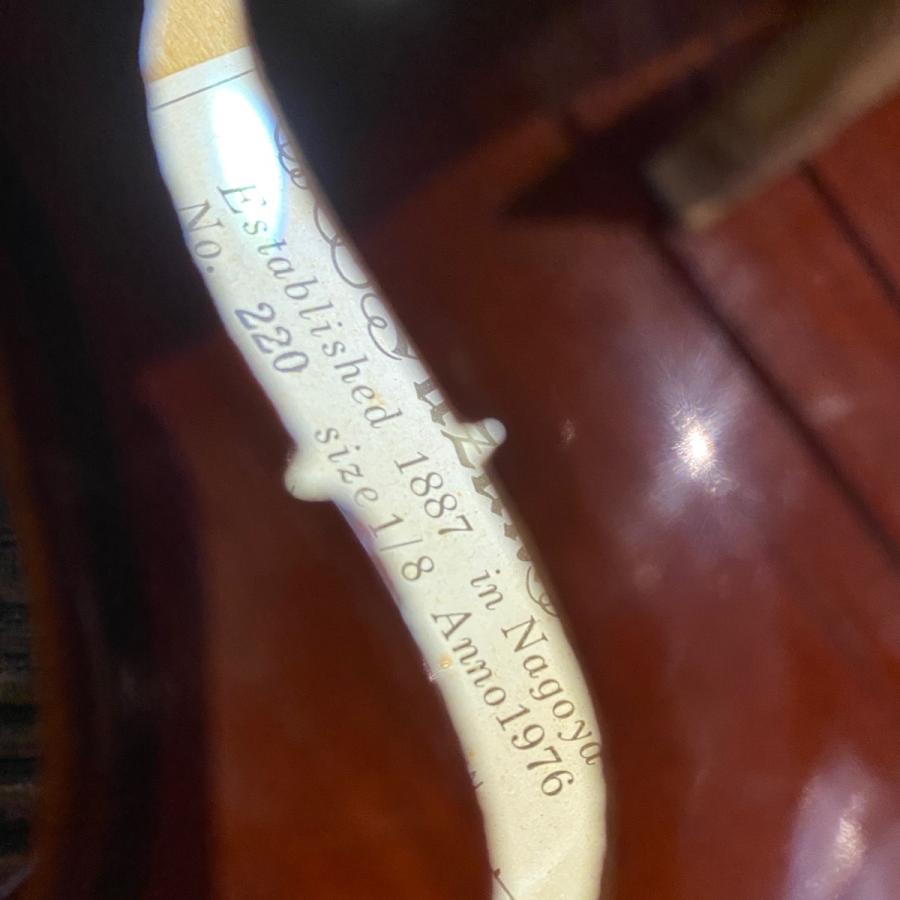スズキ SUZUKI No.220 1/8 1976年 String Instrument バイオリン スズキ SUZUKI No.220 1/8 1976年 String Instrument バイオリン
