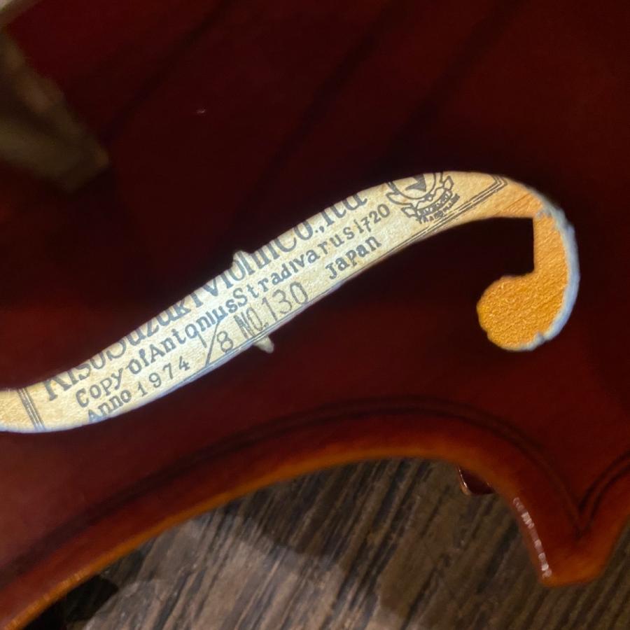 スズキ SUZUKI No.130 1/8 1974年 Violin 分数バイオリン スズキ SUZUKI No.130 1/8 1974年 Violin 分数バイオリン