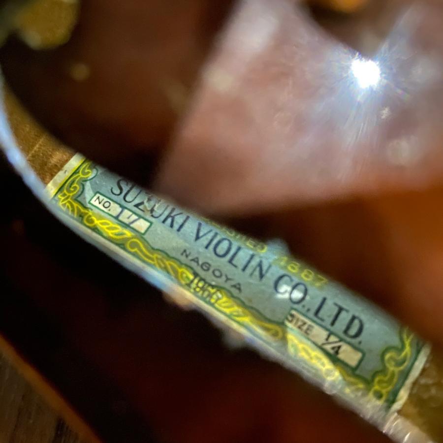 スズキ Suzuki No.17 1/4 1966年 Violin 分数バイオリン スズキ Suzuki No.17 1/4 1966年 Violin 分数バイオリン