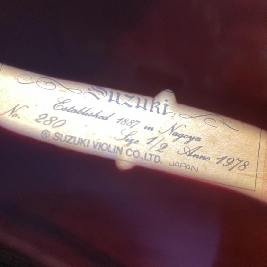 フルセット！SUZUKI　バイオリン　No.280　1/2　1981年製 フルセット！SUZUKI バイオリン No.280 1/2 1981年製 フルセット