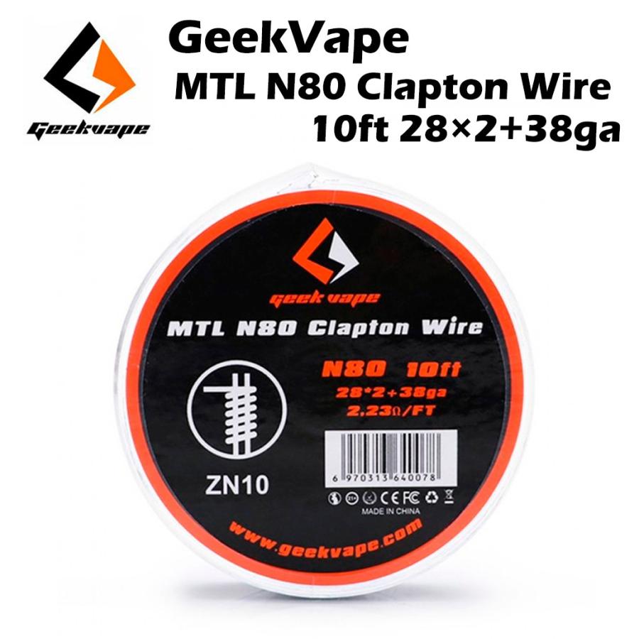 直輸入品激安 GeekVape MTL N80 Clapton Wire 10ft 28×2 38ga 30ft