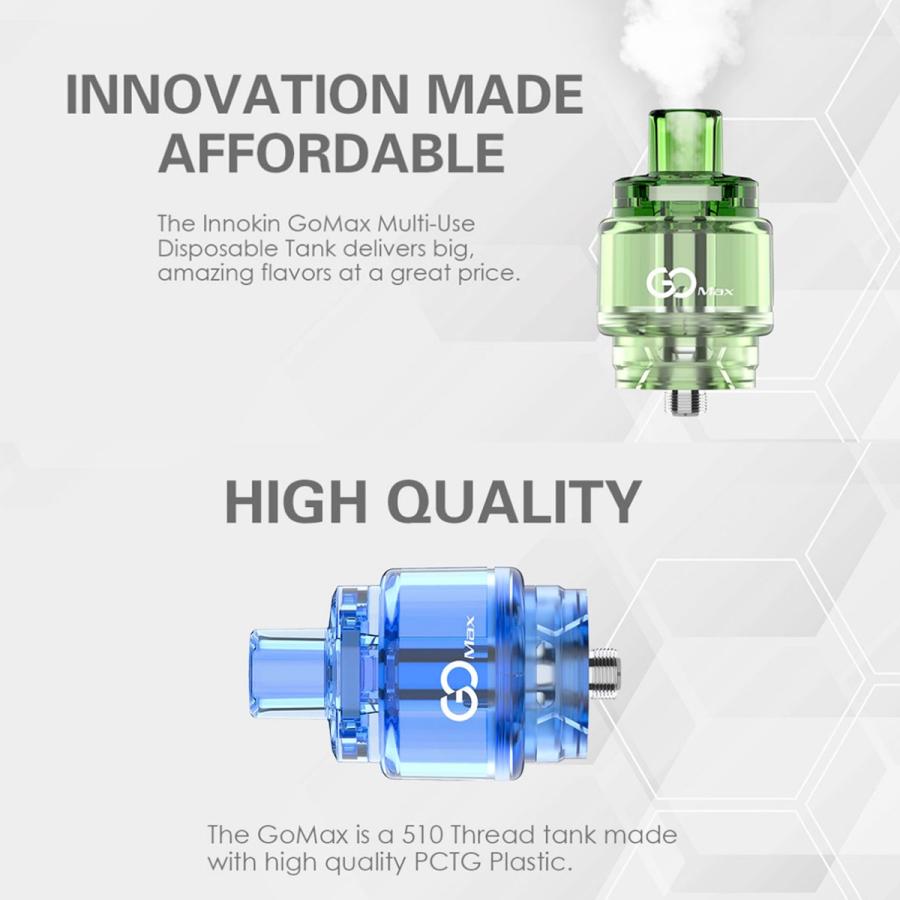 Innokin GoMax Multi-Use Disposable Tank 5.5ml 0.19Ω 使い捨て アトマイザー メッシュコイル イノキン 超爆煙 電子たばこ 電子タバコ ベイプ vape atomizer | INNOKIN | 07