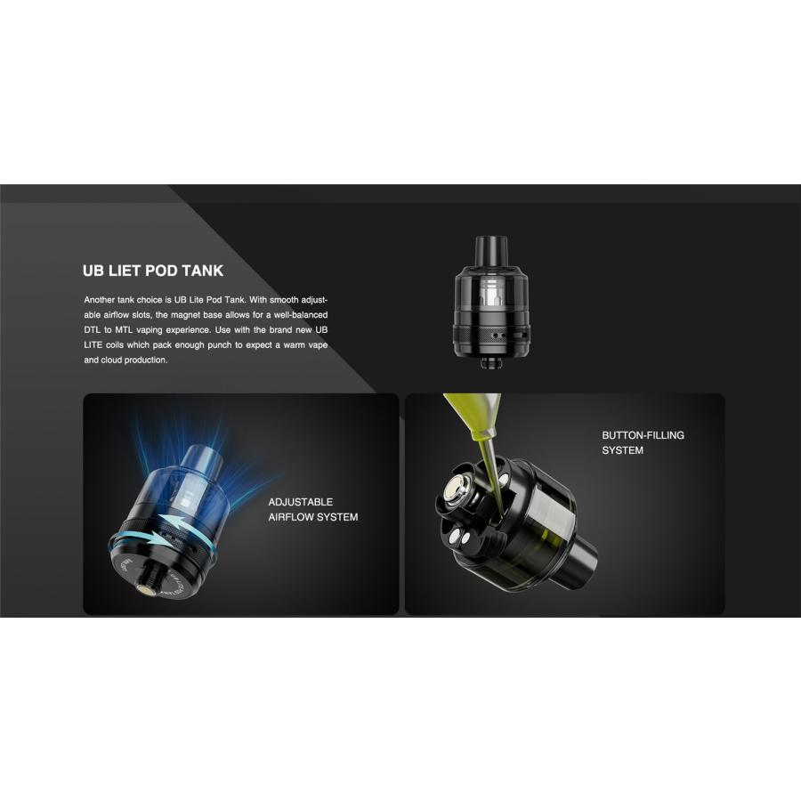 Lost Vape UB Lite POD Tank ロストベイプ ユービーライト ポッド タンク アトマイザー 510接続 クリアロマイザー ベイプ 本体 リキッド 超爆煙 禁煙 |  | 02
