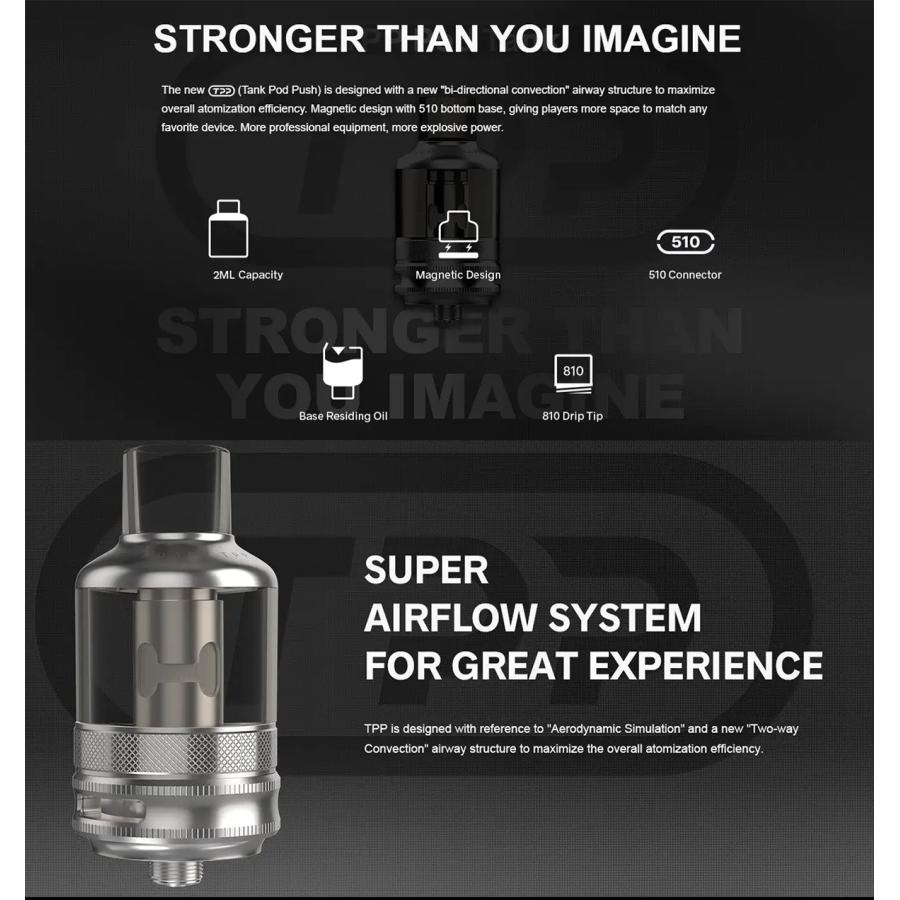 VOOPOO TPP POD Tank 2ml 510規格 アトマイザー イーリーフ ポッド タンク ijust3 istick t80 power Kit 電子タバコ ベイプ 本体 リキッド 超爆煙 禁煙 dl dtl |  | 06