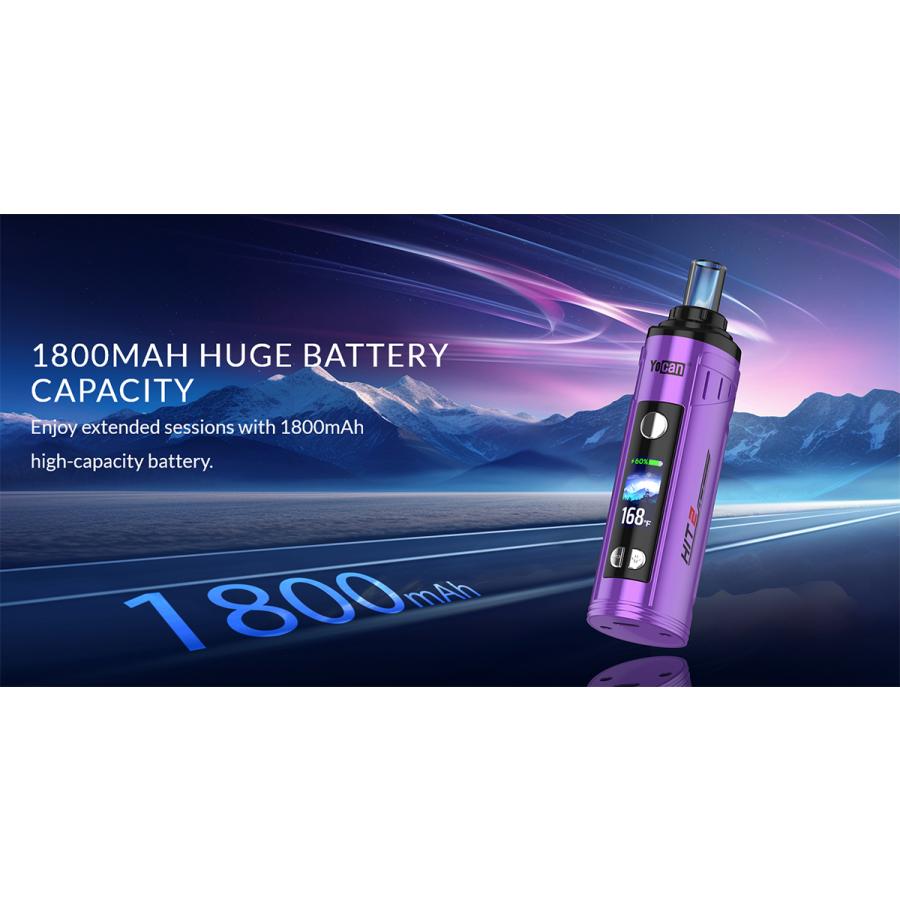 ドライハーブ ヴェポライザーYocan Hit 2 1400mAh 電子タバコ 内蔵