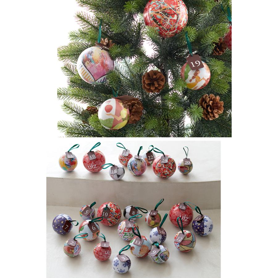 特価 】 アドベントオーナメント缶 【24p】 クリスマス オーナメント