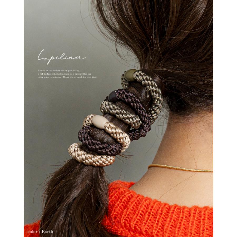 Lupilina ヘアゴム 4色 セット 跡がつかないゴム ヘア