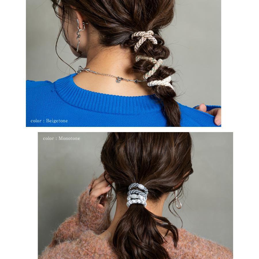 Lupilina ヘアゴム 4色 セット 跡がつかないゴム ヘアアクセサリー