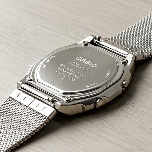 casioVintage A1000M-1B文字盤カスタム仕様 メタル ブラック