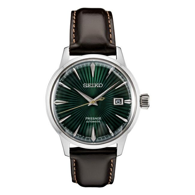 10年保証 Seiko セイコー プレサージュ オートマチック Srpd37 腕時計 時計 ブランド メンズ 逆輸入 アナログ グリーン 緑 ブラウン 茶 レザー 革ベルト Srpd37 Gryps 通販 Yahoo ショッピング