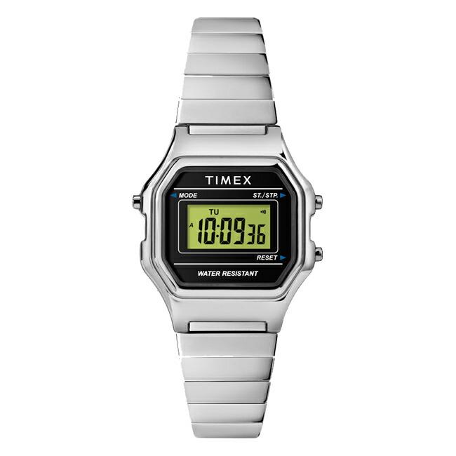 並行輸入品 TIMEX CLASSIC タイメックス クラシック デジタル ミニ 27MM TW2T48200 腕時計 時計 ブランド レディース シルバー ブラック｜gryps｜05