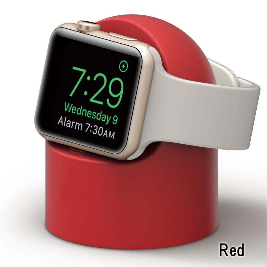 Apple Watch アップルウォッチ シリコン製 充電 スタンド 充電器 純正ケーブル アクセサリー 卓上 Series 7 SE 6 5 4 3  2 1 38 40 41 42 44 45 mm