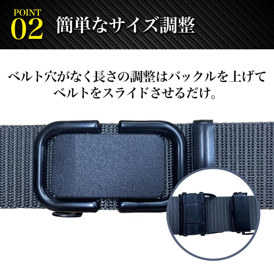 ゴルフ ベルト メンズ ナイロン GIベルト 軽量 丈夫 オートロック