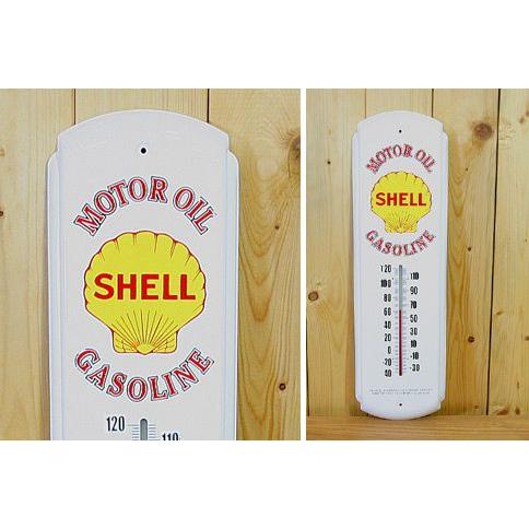 スチール サーモメーター SHELL OIL シェル オイル 温度計 インテリア