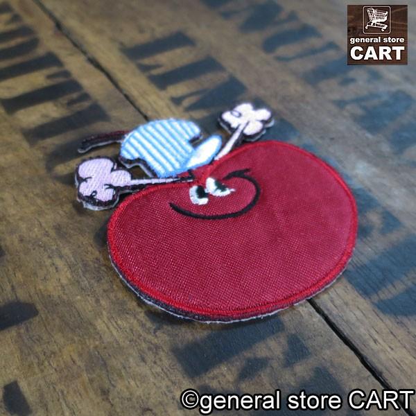 刺繍ワッペン アイロン接着 ファニーフェイス チェリー FUNNY FACE 