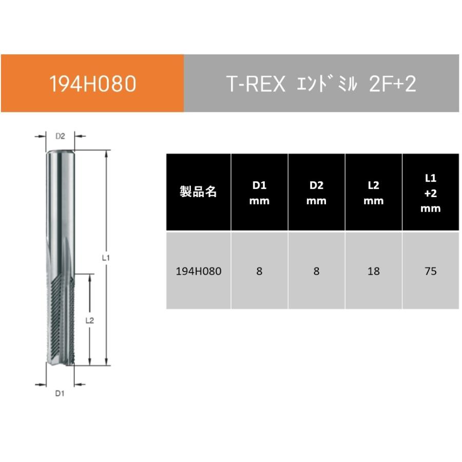 194H080 T-REXエンドミル