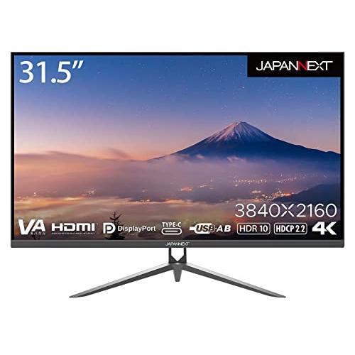 JAPANNEXT 31.5型 4K液晶モニター USB Type-C(最大65W給電対応） JN 