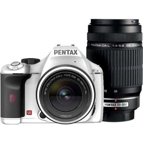PENTAX デジタル一眼レフカメラ K-x ダブルズームキットホワイト : ぽ