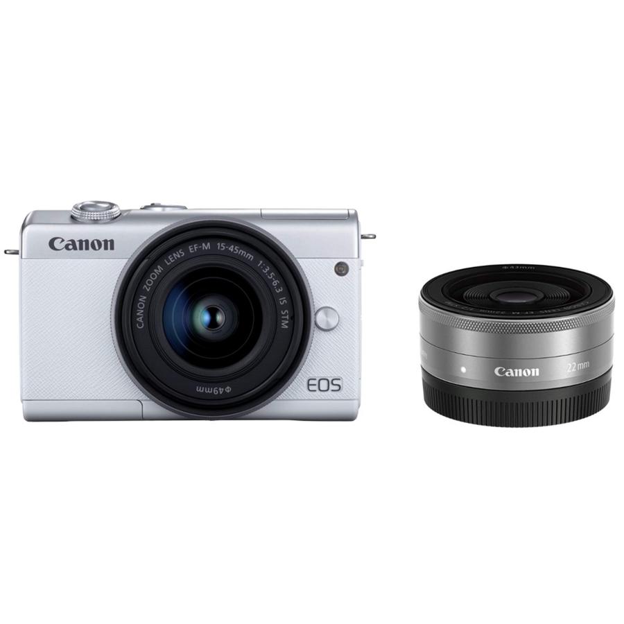 Canon ミラーレス一眼カメラ EOS M200 ダブルレンズキット ホワイト 