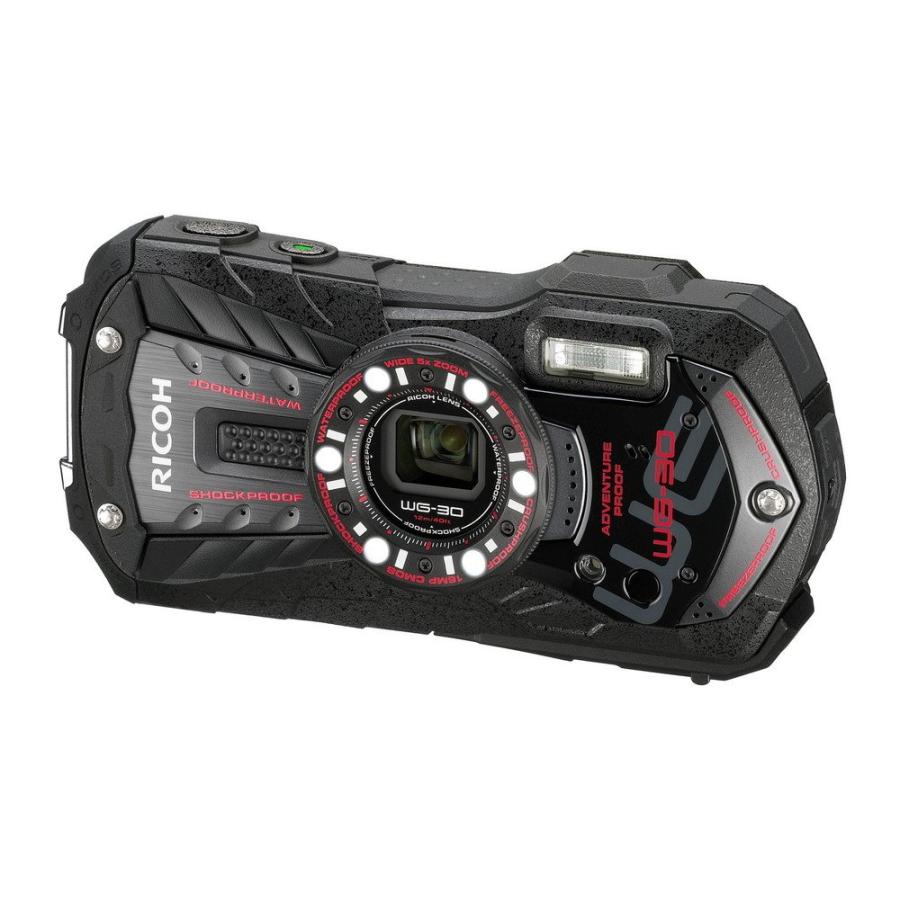 RICOH 防水デジタルカメラ WG-30 エボニーブラック 防水12m耐ショック 