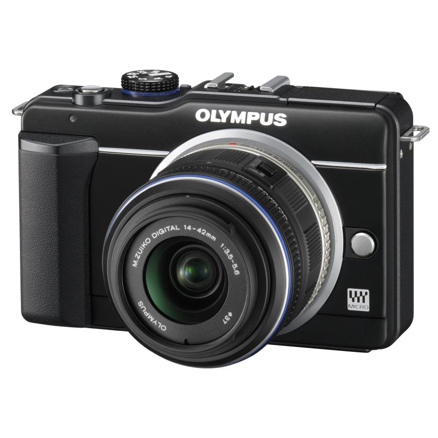 OLYMPUS ミラーレス一眼 E-PL1s レンズキット ブラック LKIT BLK : ぽ 