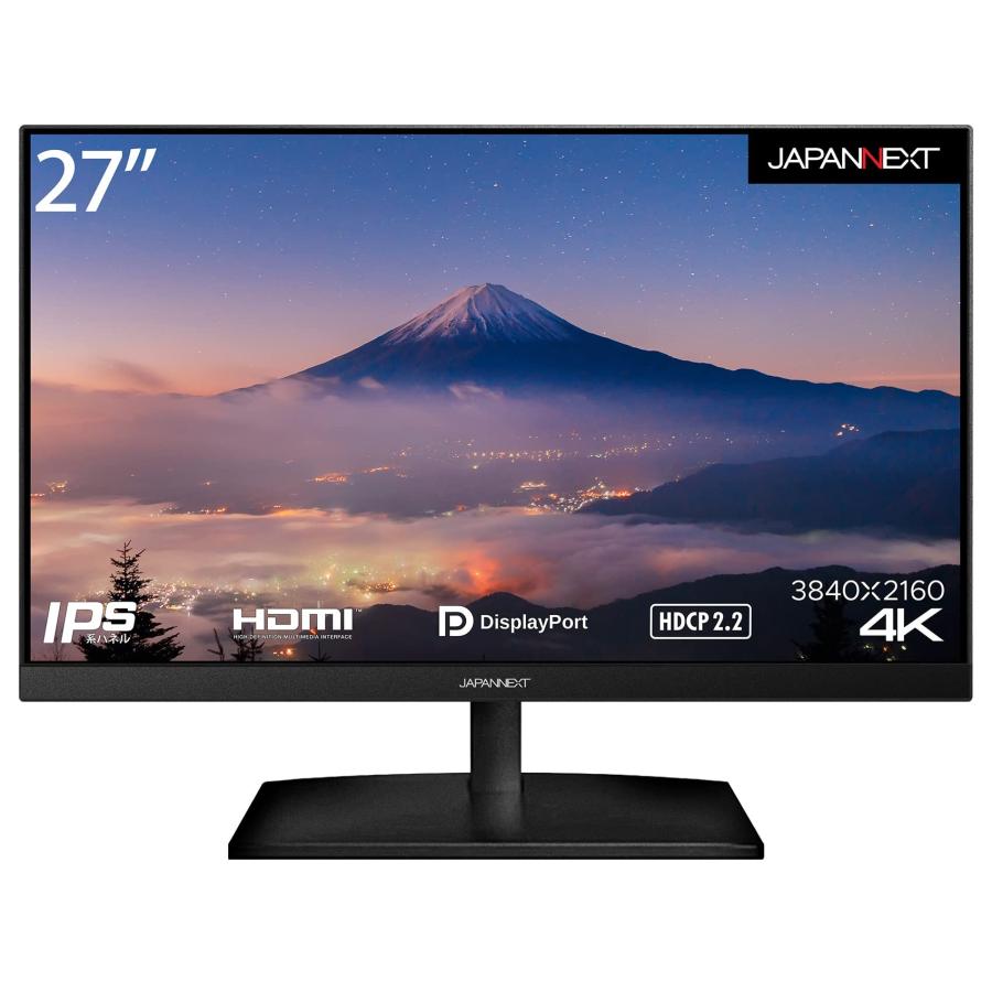 【本日まで】JAPANNEXT4Kモニター 27インチ JAPANNEXT 27インチ モニター 4K UHD 3840x2160解像度 IPS