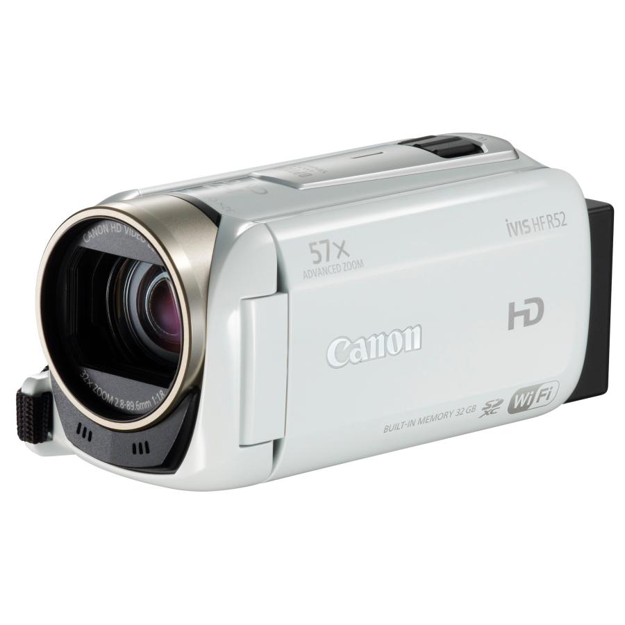 Canon デジタルビデオカメラ iVIS HF R52 ホワイト 光学32倍ズーム