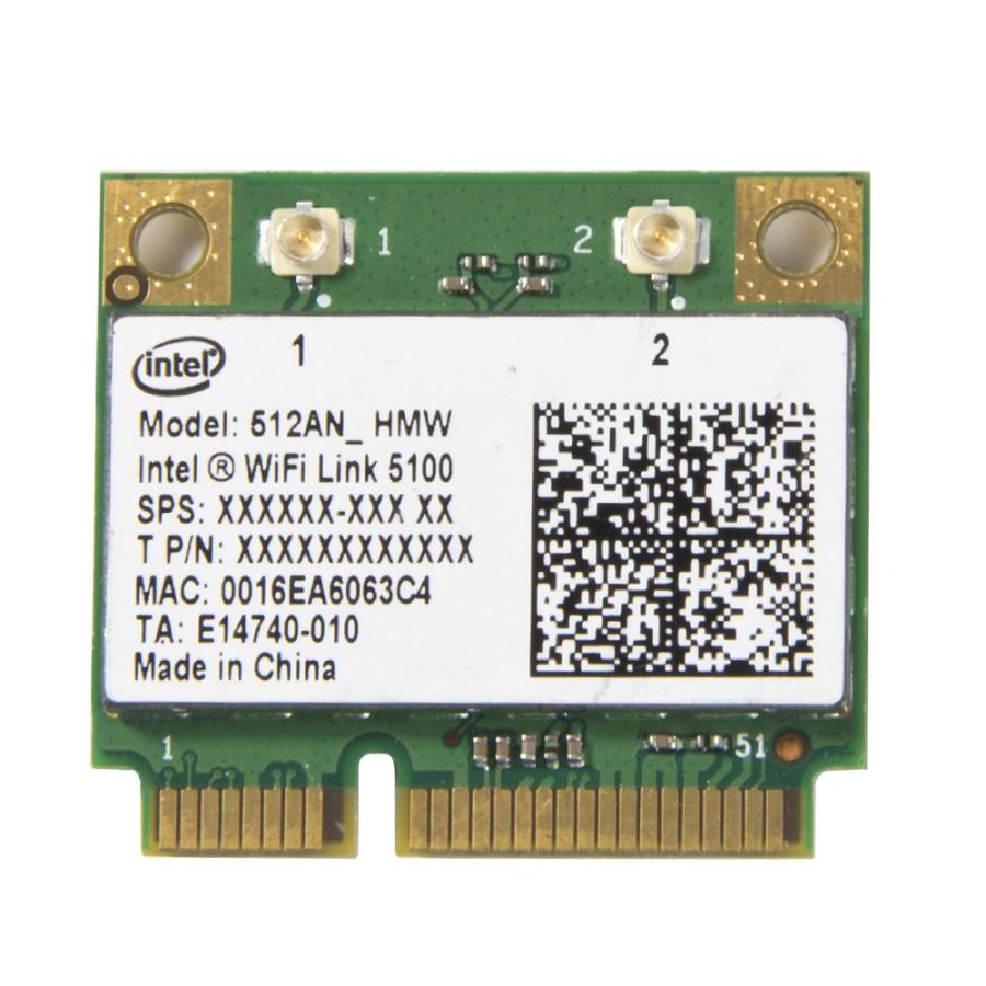 Intel Wifi 5100 ハーフサイズ MiniPCI-e 512AN_HMW 300mカード : ぽちっとほわっと - 通販 ...
