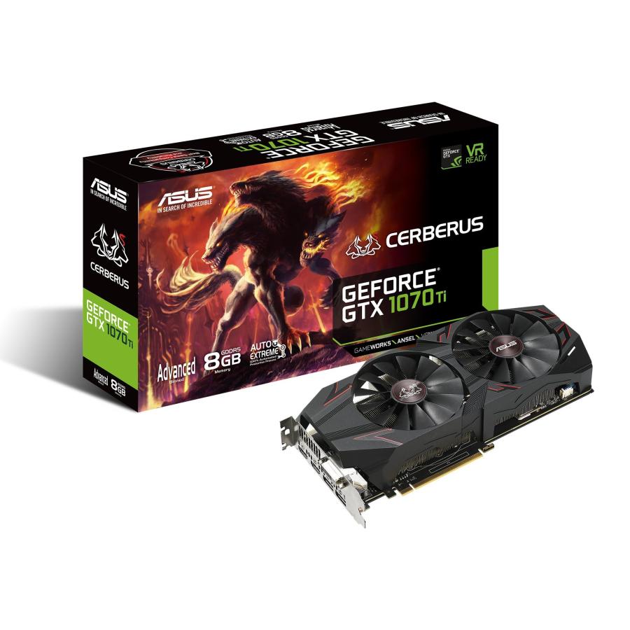 グラフィックボード・グラボ・ビデオカード ASUS GeForce GTX 1070ti ASUS Nvidia GTX1070TI搭載ビデオカード CERBERUS-GTX1070TI-A8G : ぽ