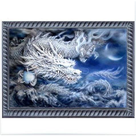 クロスステッチ刺繍キット 図柄印刷 ドラゴン 9036 : GAMBARU ショップ