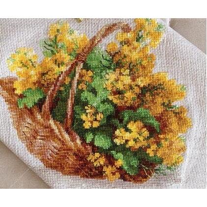 クロスステッチ刺繍キット 図案印刷なし Dmc刺繍糸 黄色小花 Ck Vknq Msj0 Gambaru ショップ 通販 Yahoo ショッピング