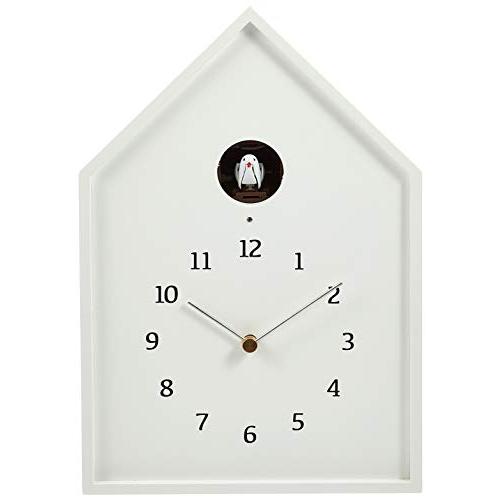 レムノス カッコー時計 アナログ バードハウス 天然色木地 白 Birdhouse Clock NY16-12 WH Lemnos｜gs-shopping｜02