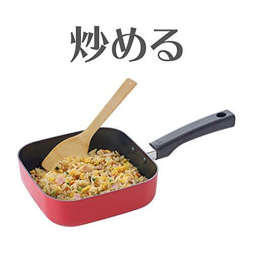 和平フレイズ フライパン スクエアパン レッド IH対応 ガラス蓋付 トゥーメイ(To May) RB-1568｜gs-shopping｜07