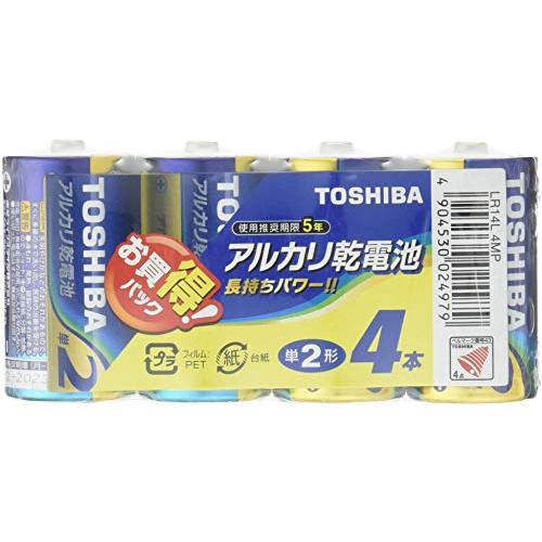 東芝(TOSHIBA)アルカリ乾電池 単2形 4本入 1.5V 使用推奨期限 5年 LR14L 4MP｜gs-shopping｜06