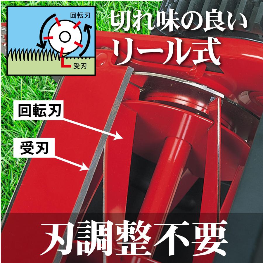 キンボシ(Kinboshi) 日本製「刃研ぎ」のできるゴールデンスター芝刈機 ハッピーバーディーモアーDX 手動芝刈機 GSB-2000HDX｜gs-shopping｜05