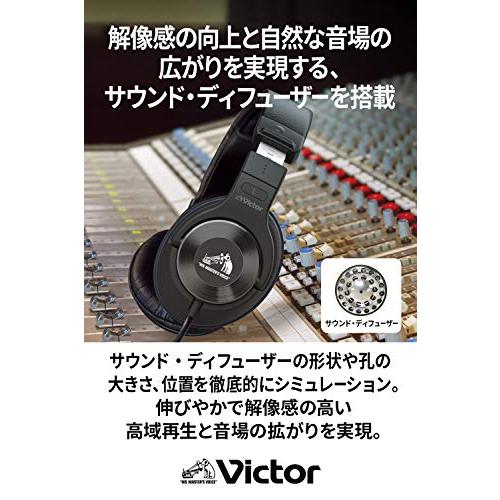 Victor JVC HA-MX100V スタジオモニターヘッドホン ハイレゾ対応 密閉型 ビクタースタジオチューニングモデル ブラック｜gs-shopping｜04
