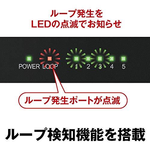 BUFFALO Giga対応 金属筐体 電源内蔵 5ポート LSW6-GT-5NS/BK ブラック スイッチングハブ マグネット 壁掛け設置対応｜gs-shopping｜09