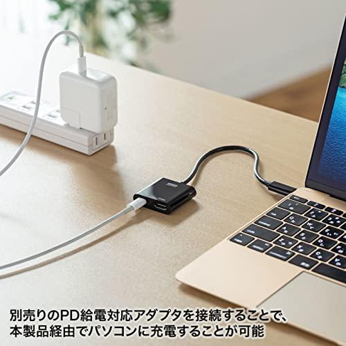 サンワサプライ USB Type C-HDMI変換アダプタ(4K/60Hz/PD対応) AD-ALCPHDPD ブラック｜gs-shopping｜14