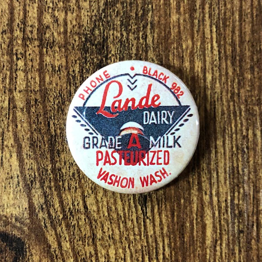 缶バッチ ヴィンテージ カントリー MILK J 缶バッジ アメリカン雑貨