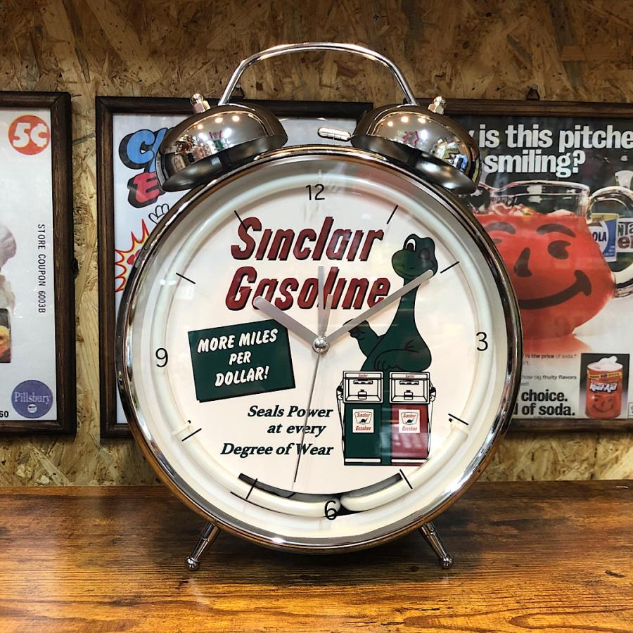 ネオンアラームクロック SINCLAIR シンクレア アメリカンレトロ 時計 アメリカン雑貨 clo0003GS STATION 通販
