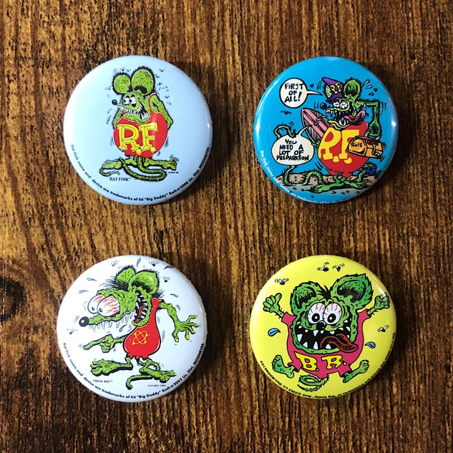 ラットフィンク カンバッジ E RATFINK 缶バッジ アメリカン雑貨 : GS