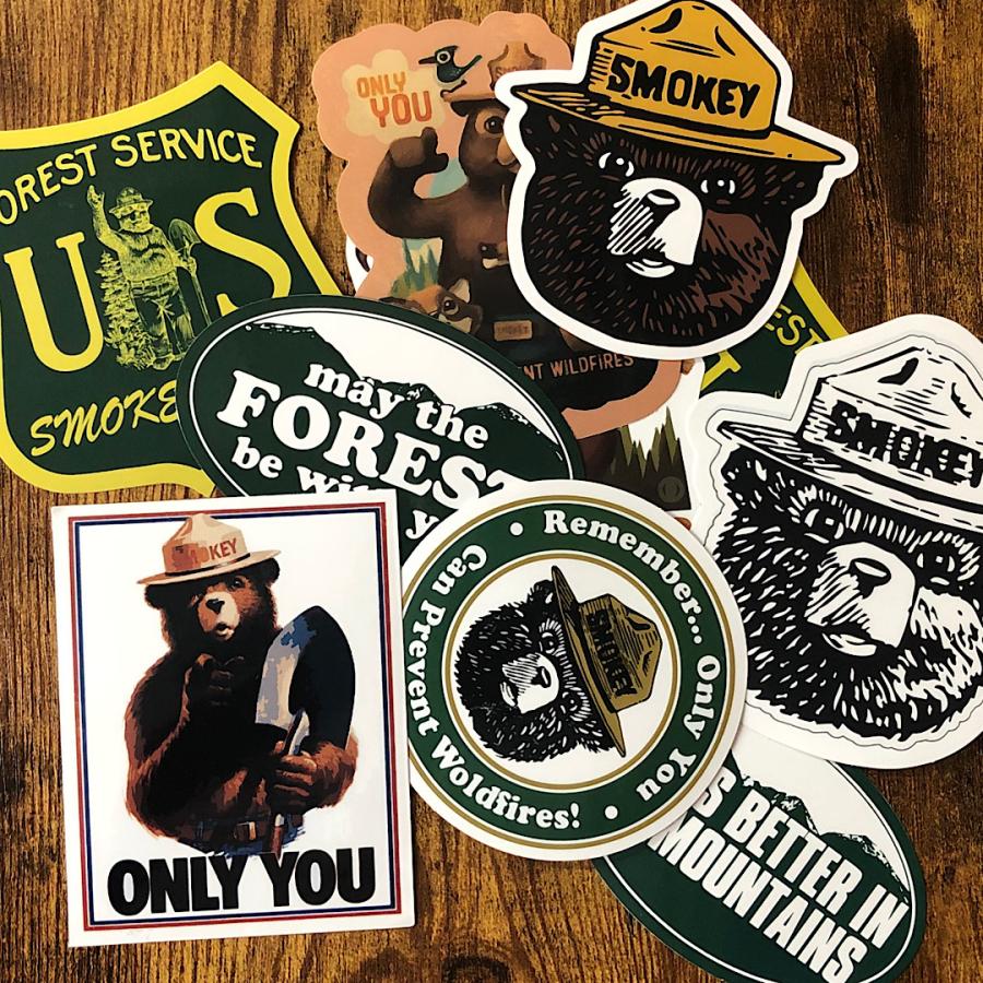 スモーキーベア SMOKEY BEAR ステッカー 5種セットA アメリカン雑貨