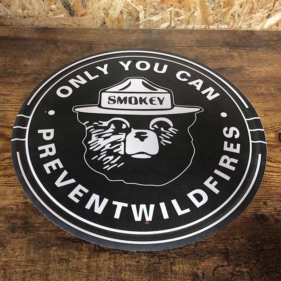 新品 アメリカ直輸入 スモーキーベア警告看板メタルサインアメリカ雑貨4
