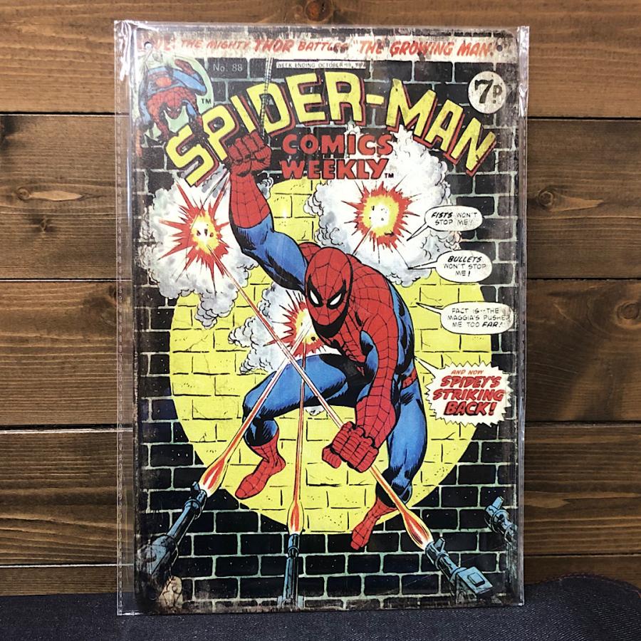 ティンサイン スパイダーマン SPIDER MAN MARVEL マーベル メタル