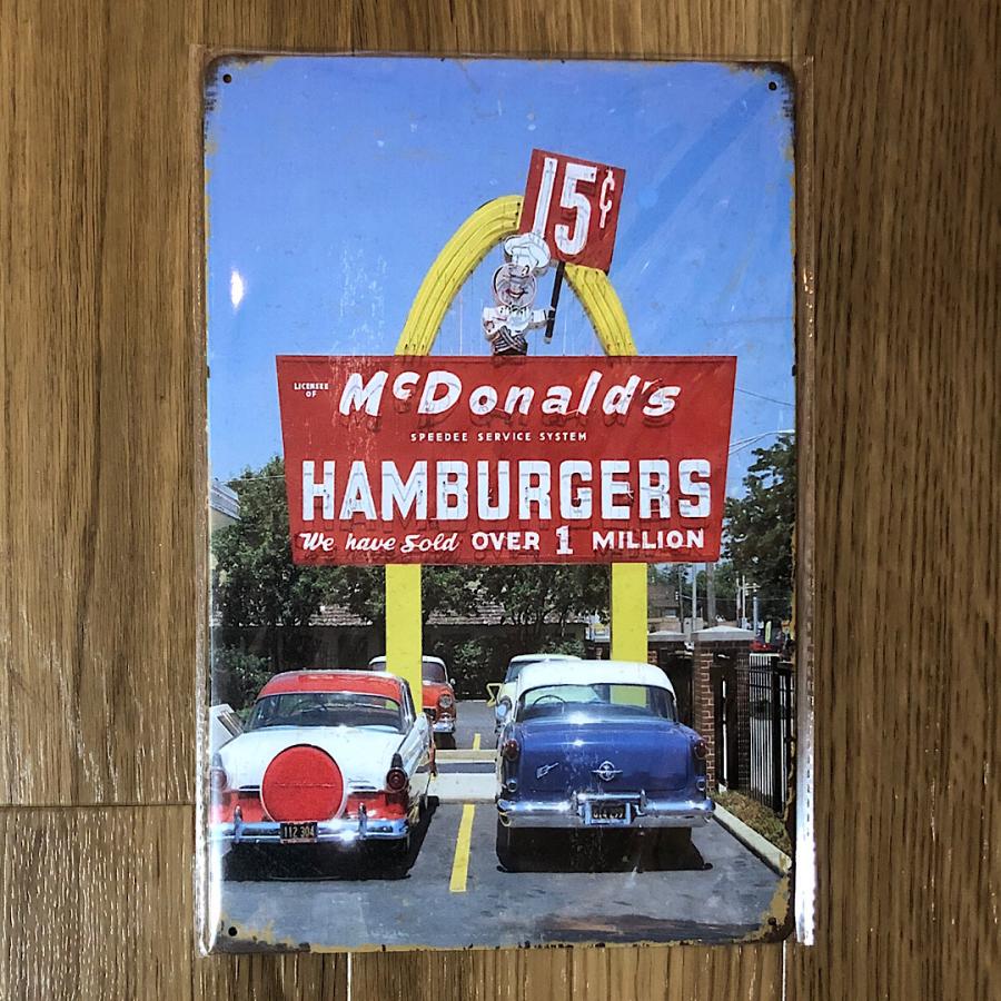 ティンサイン マクドナルド McDonalds 看板 メタルサイン ブリキ看板