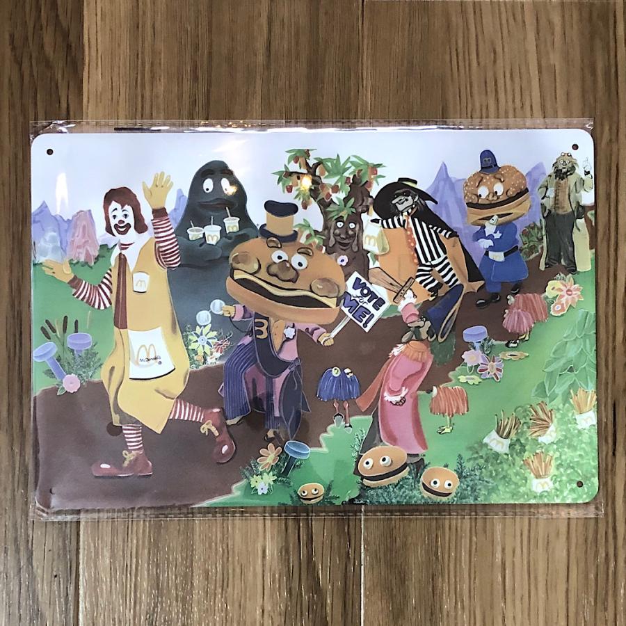ティンサイン マクドナルド McDonalds キャラクターA メタルサイン