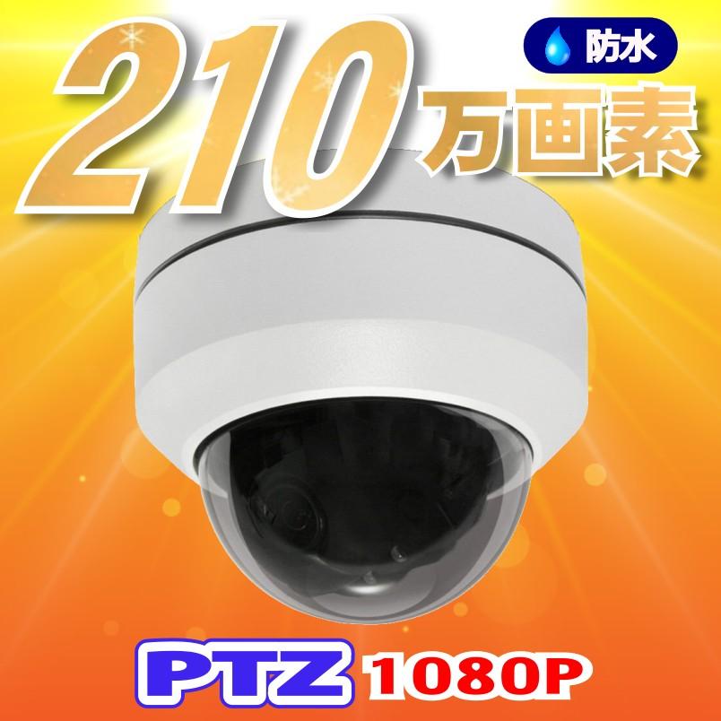 防犯カメラ PTZ カメラ 210万画素 IP（LAN接続） 首振り ズーム 望遠