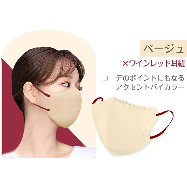 2点買うと15％OFF】小顔3Dマスク バイカラー 立体マスク 30枚入